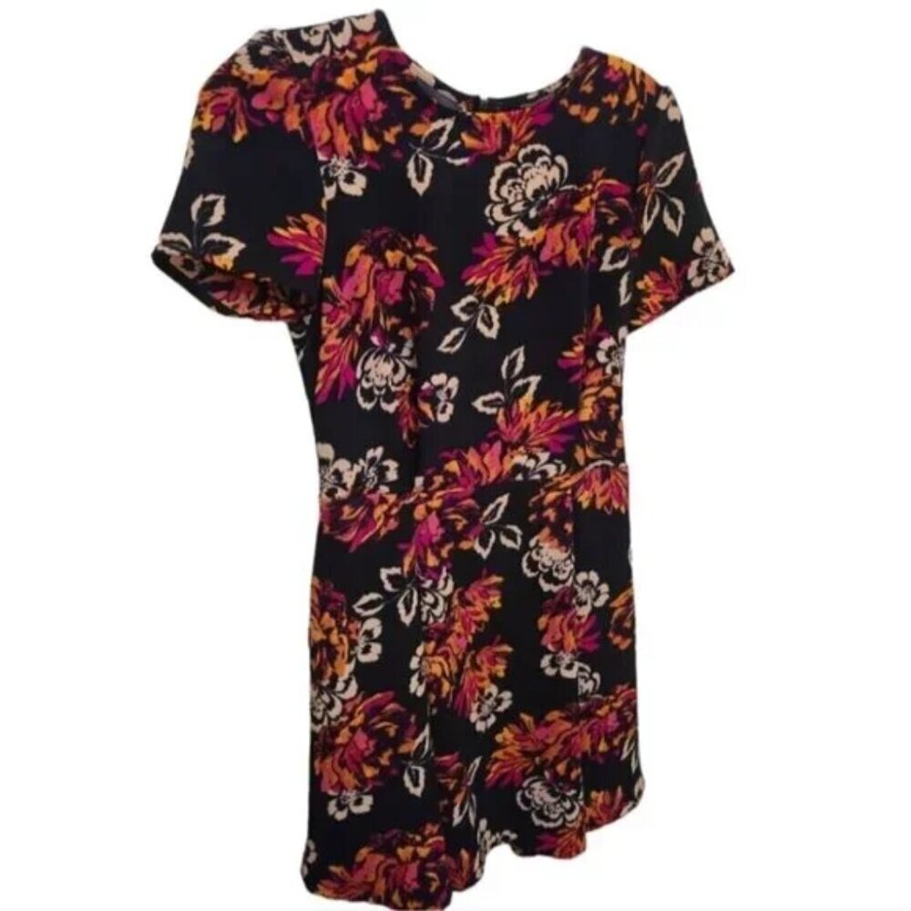 Womens Atmosphere Primark Bright Floral Black Summer Dress  Size 10